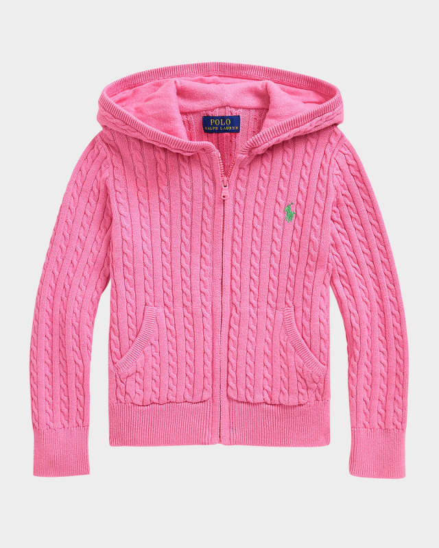 Girl's Mini Cable Knit Sweater, Size 2-